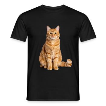 Orange Cat – Good Pet Edition - Men's T-Shirt - black - Front - AI Model Male 178 light (178cm)