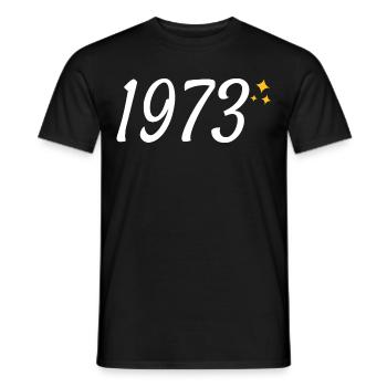 1973 - Männer T-Shirt - Schwarz - Vorne - AI Model Male 178 light (178cm)