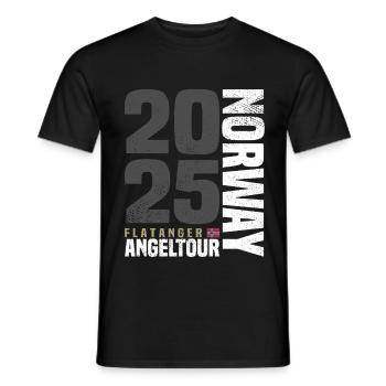 Flatanger Norwegen Angeltour 2025 - Männer T-Shirt - Schwarz - Vorne - AI Model Male 178 light (178cm)