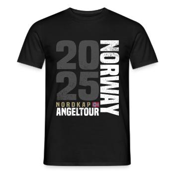 Norway Nordkap Angeltour 2025 - Männer T-Shirt - Schwarz - Vorne - AI Model Male 178 light (178cm)