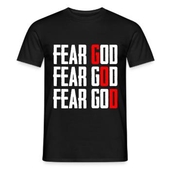 Fear God - Men's T-Shirt - black - Front - AI Model Male 178 light (178cm)