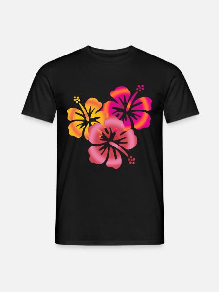 BALI fleurs d'hibiscus - T-shirt homme - noir