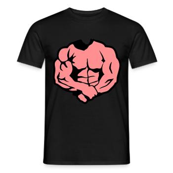 body bodybuilding athlete muscle Muscle - Men's T-Shirt - black - Front - AI Model Male 178 light (178cm)