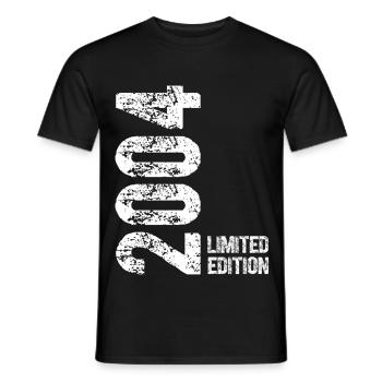 21 YEARS 21ST BIRTHDAY LIMITED EDITION 2004 - Men's T-Shirt - black - Front - AI Model Male 178 light (178cm)