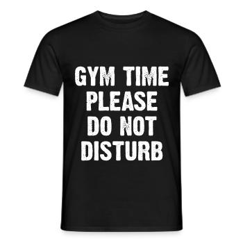 Gym Time Please Do Not Disturb - Men's T-Shirt - black - Front - AI Model Male 178 light (178cm)