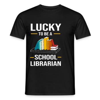 Lesen Bibliothek Leseratte - Männer T-Shirt - Schwarz - Vorne - AI Model Male 178 light (178cm)