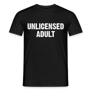 Unlicensed Adult - Männer T-Shirt - Schwarz - Vorne - AI Model Male 178 light (178cm)