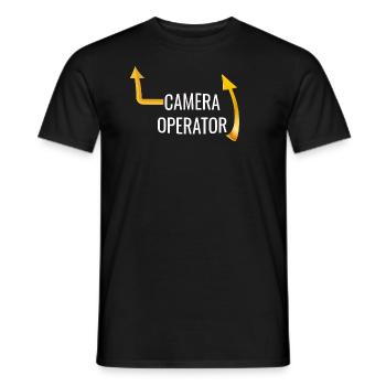 Camera vs Operator - Men's T-Shirt - black - Front - AI Model Male 178 light (178cm)