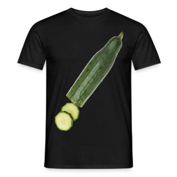 Gurke - Männer T-Shirt - Schwarz - Vorne - AI Model Male 178 light (178cm)