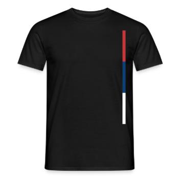 Serbien Style Streifen - Männer T-Shirt - Schwarz - Vorne - AI Model Male 178 light (178cm)
