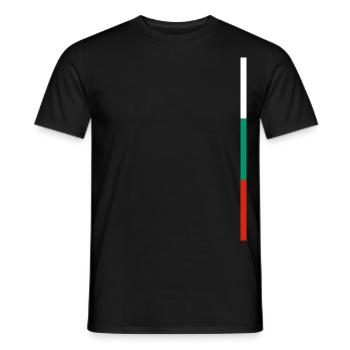 Bulgaria Flag - Style Stripes - Men's T-Shirt - black - Front - AI Model Male 178 light (178cm)