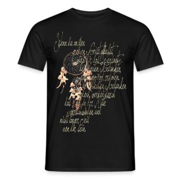 Words from the Dream Catcher - Men's T-Shirt - black - Front - AI Model Male 178 light (178cm)