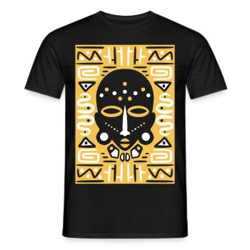 TRIBAL MASK - T-shirt homme - noir - Devant - AI Model Male 178 light (178cm)