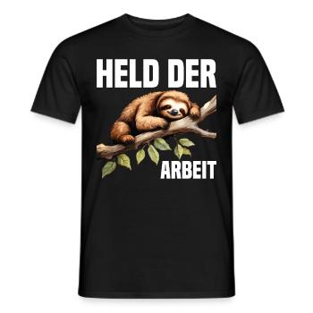Held der Arbeit - Männer T-Shirt - Schwarz - Vorne - AI Model Male 178 light (178cm)