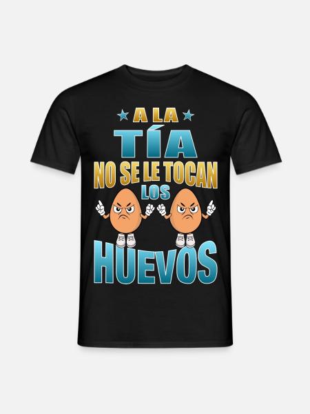 La tante ne touche pas ses couilles - T-shirt homme - noir