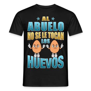Papi ne touche pas ses couilles - T-shirt homme - noir - Devant - AI Model Male 178 light (178cm)
