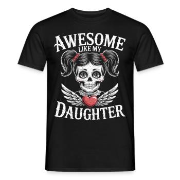 Fabelhafter Papa-Humor wie meine Tochter - Männer T-Shirt - Schwarz - Vorne - AI Model Male 178 light (178cm)