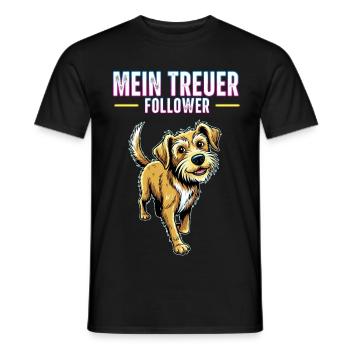 Mes Joyeux Followers Chien Bande Dessinée Rétro Design - T-shirt homme - noir - Devant - AI Model Male 178 light (178cm)