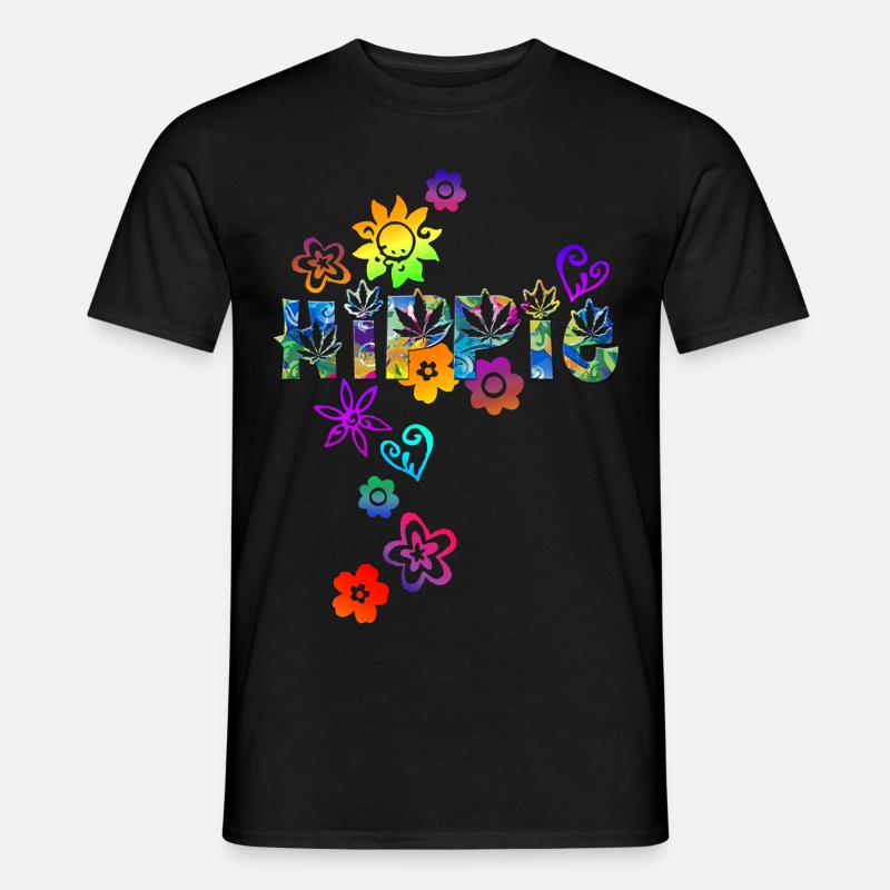 HIPPIE - Männer T-Shirt - Schwarz