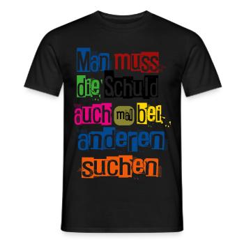 Vous devez chercher à blâmer les autres - T-shirt homme - noir - Devant - AI Model Male 178 light (178cm)
