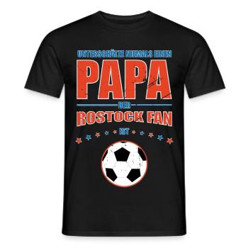 Geschenk Papa - Rostock Fan | Retro Vintage - Männer T-Shirt - Schwarz - Vorne - AI Model Male 178 light (178cm)