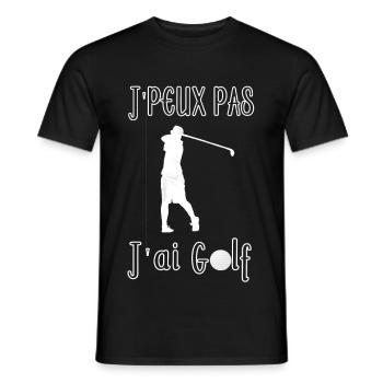 J'peux pas J'ai Golf - T-shirt homme - noir - Devant - AI Model Male 178 light (178cm)