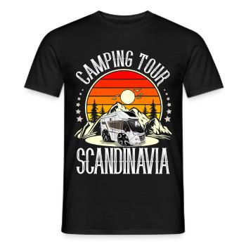 Camping Camper Campen Skandinavien - Männer T-Shirt - Schwarz - Vorne - AI Model Male 178 light (178cm)