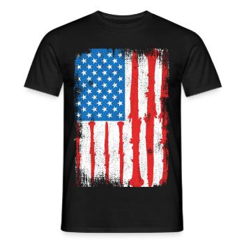 USA Patriotischer Klarinettist - Männer T-Shirt - Schwarz - Vorne - AI Model Male 178 light (178cm)