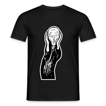 Scream Face - Men's T-Shirt - black - Front - AI Model Male 178 light (178cm)