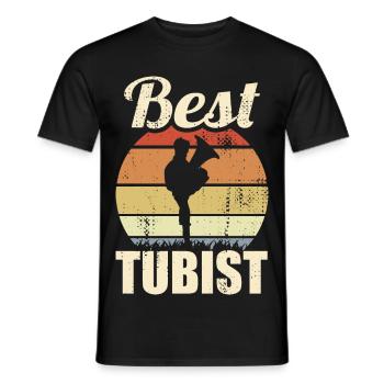 Bester Tubaspieler - Männer T-Shirt - Schwarz - Vorne - AI Model Male 178 light (178cm)