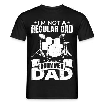 Ich bin ein Schlagzeuger Vater - Männer T-Shirt - Schwarz - Vorne - AI Model Male 178 light (178cm)