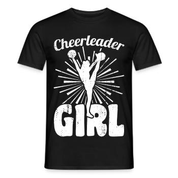 Fille pom-pom girl - T-shirt homme - noir - Devant - AI Model Male 178 light (178cm)