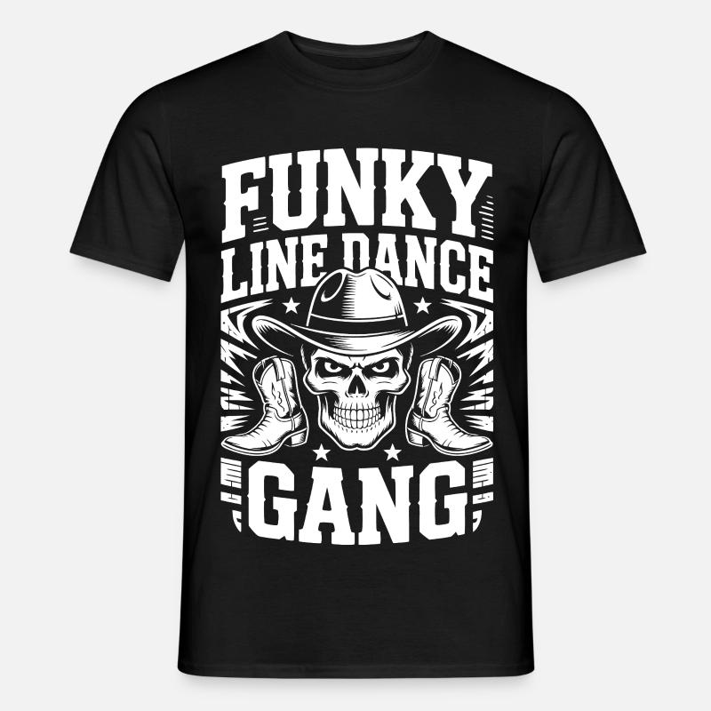 Funky Line Dance Gang - Männer T-Shirt - Schwarz