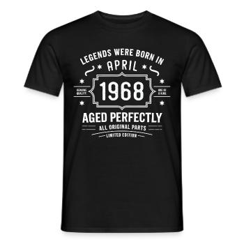 Avril 1968 - T-shirt homme - noir - Devant - AI Model Male 178 light (178cm)
