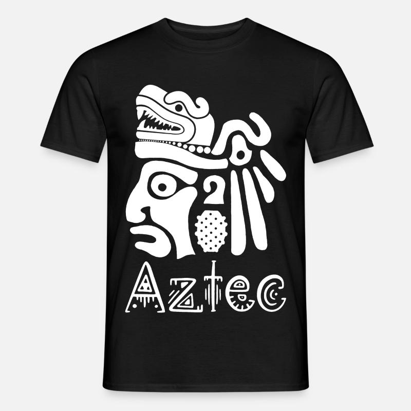 Aztekischer Krieger (Weiß) - Männer T-Shirt - Schwarz