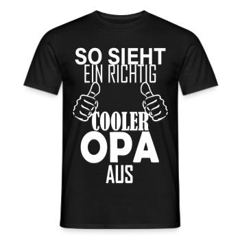 So sieht ein richtig cooler Opa aus Spruch - Männer T-Shirt - Schwarz - Vorne - AI Model Male 178 light (178cm)