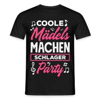 Coole Mädels Machen Schlager Party - Männer T-Shirt - Schwarz - Vorne - AI Model Male 178 light (178cm)