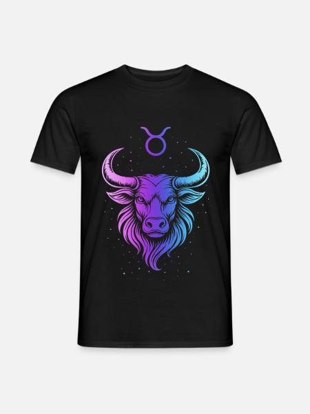 Gradient Cosmique de Taureau - T-shirt homme - noir