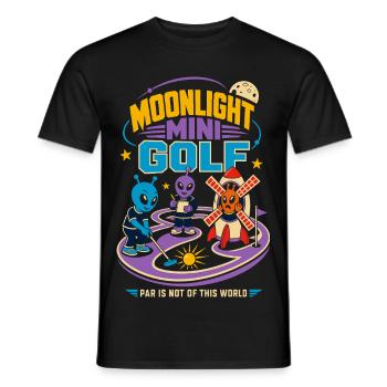 Mondschein Minigolf mit Aliens - T-shirt homme - noir - Devant - AI Model Male 178 light (178cm)