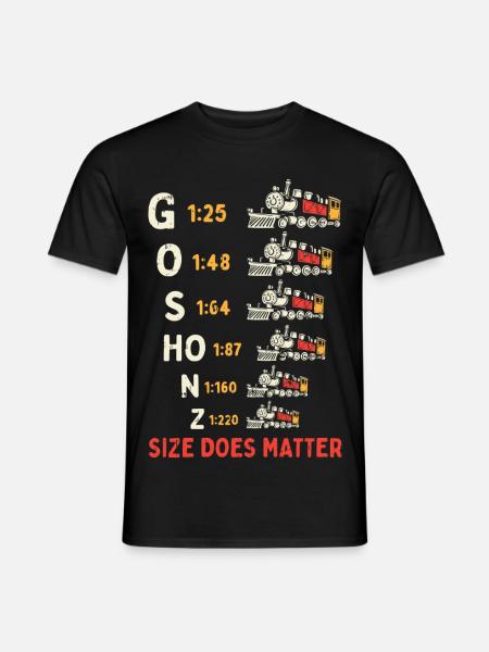 Größenzug: Size Does Matter - Männer T-Shirt - Schwarz