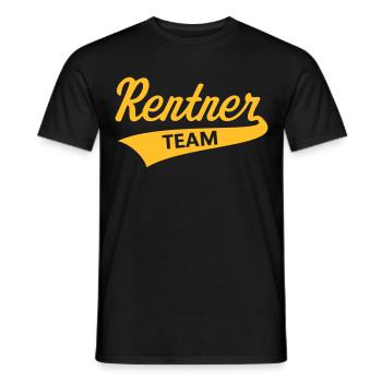 Rentner Team (Senioren Team / Gold) - Männer T-Shirt - Schwarz - Vorne - AI Model Male 178 light (178cm)