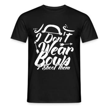 Archery I Don't Wear Bows - Men's T-Shirt - black - Front - AI Model Male 178 light (178cm)