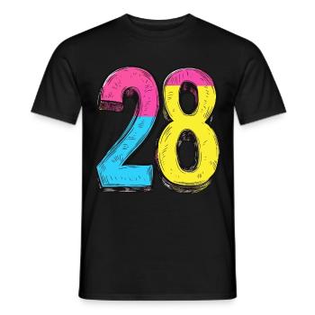 Bande dessinée à 28 chiffres - T-shirt homme - noir - Devant - AI Model Male 178 light (178cm)