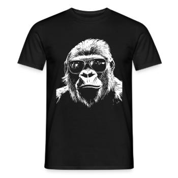 Cool Gorilla Affe Sonnenbrille Sommer - Männer T-Shirt - Schwarz - Vorne - AI Model Male 178 light (178cm)