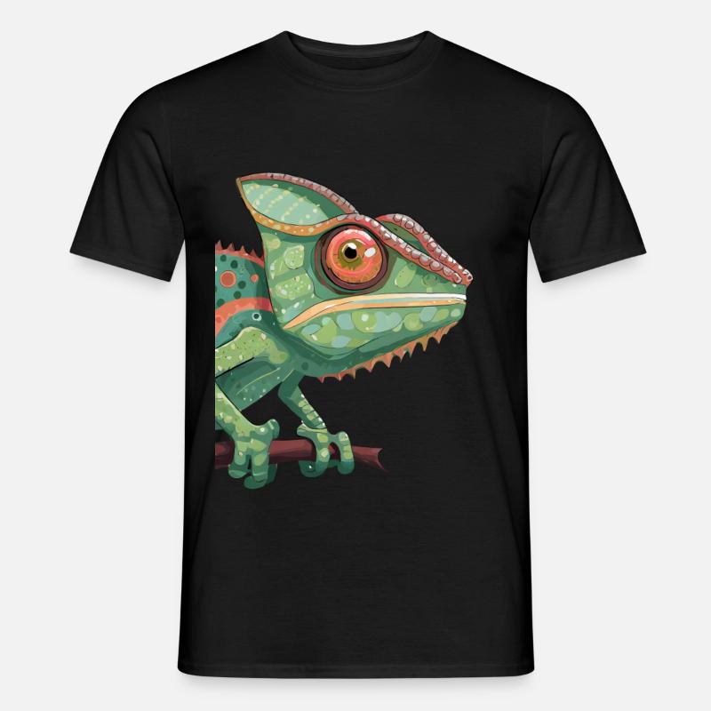 Chamäleon - Männer T-Shirt - Schwarz