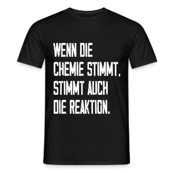 Wenn Die Chemie Stimmt - Männer T-Shirt - Schwarz - Vorne - AI Model Male 178 light (178cm)