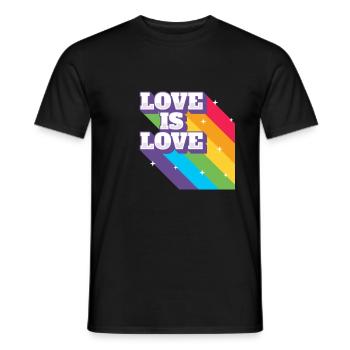Regenbogen, LGBT, Rainbow, Gay Pride, Love - Männer T-Shirt - Schwarz - Vorne - AI Model Male 178 light (178cm)