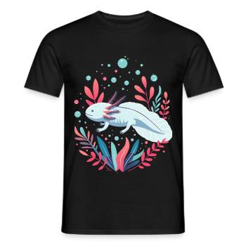 Axolotl - T-shirt homme - noir - Devant - AI Model Male 178 light (178cm)