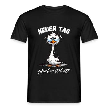 Hamburg Schiet Hamburger Nordsee Seagull Funny - Men's T-Shirt - black - Front - AI Model Male 178 light (178cm)