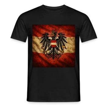 Österreich Flagge - Männer T-Shirt - Schwarz - Vorne - AI Model Male 178 light (178cm)